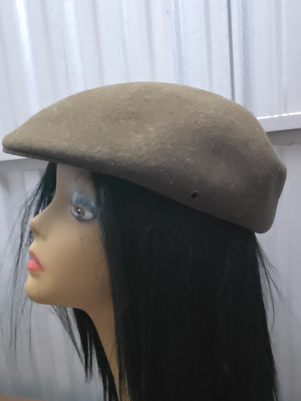 Pendleton Olive Wool Flat Cap
